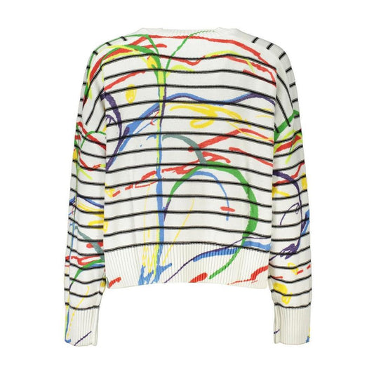 Desigual Chic Contrast Detail Crew Neck Sweater DE-26965-XXL
