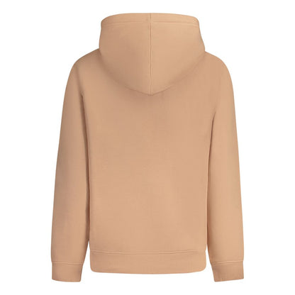 Calvin Klein Pink Cotton Women Sweater - back view showcasing the hood and sleek design for trendy styling and cozy comfort.