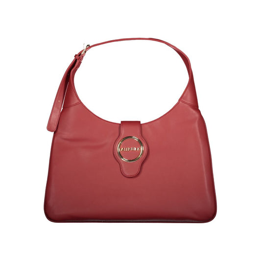 Mario Valentino Red Polyethylene Women Handbag with logo and adjustable strap for modern elegance and luxury.
