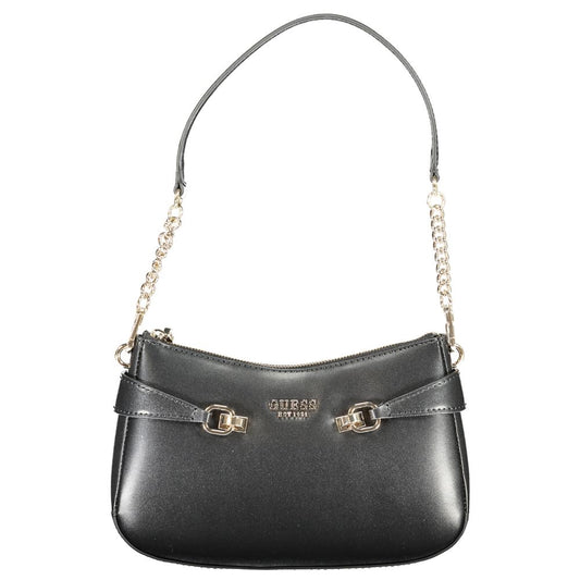 Guess Jeans Black Polyethylene Women Handbag with removable shoulder handle