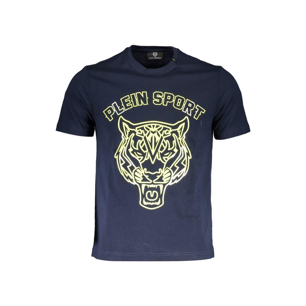 Plein Sport Blue Cotton Men T-Shirt