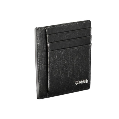 Calvin Klein Black Polyester Men Wallet with RFID protection and sleek design, featuring a central pocket and Calvin Klein logo