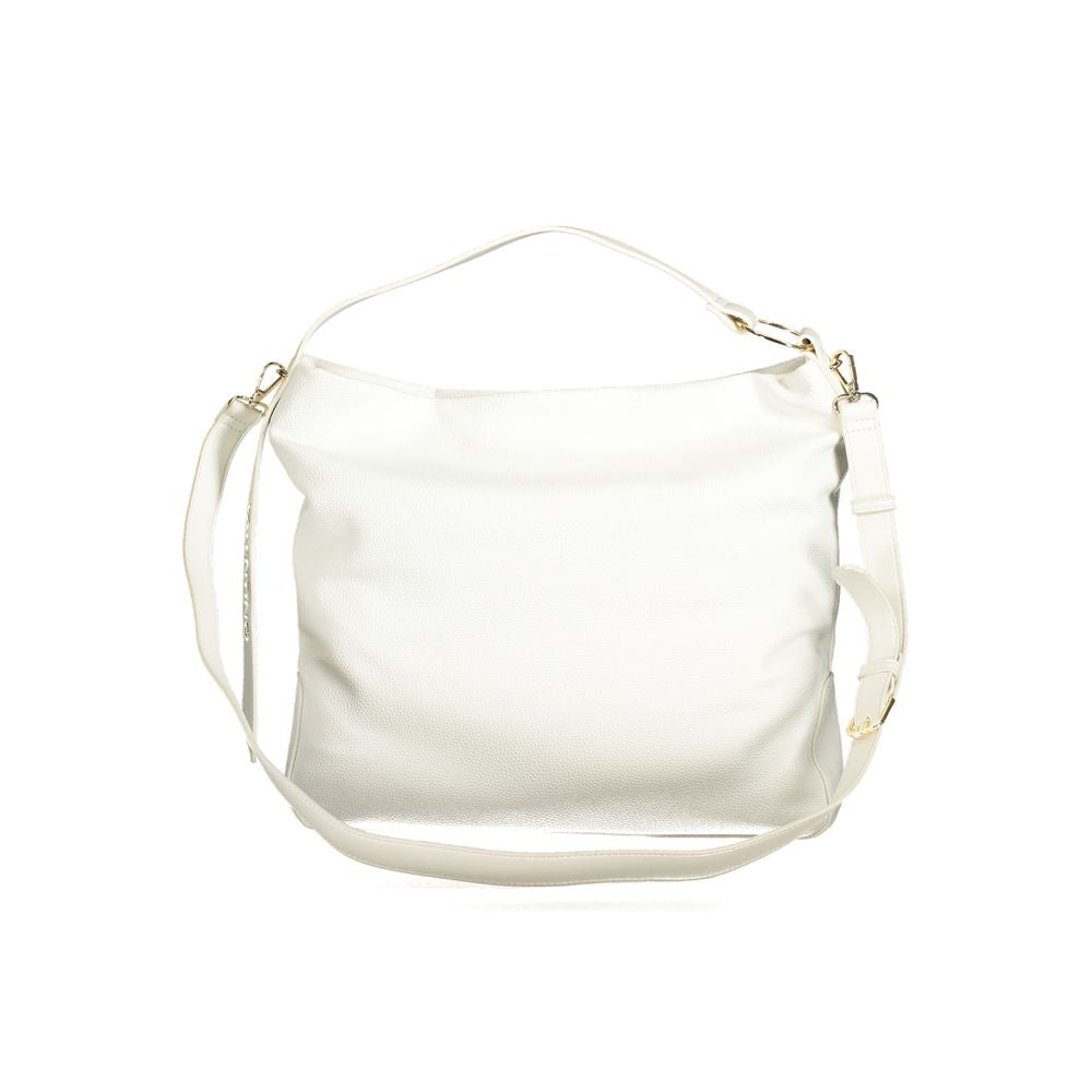 Mario Valentino White Polyethylene Women Handbag with handle and shoulder strap.