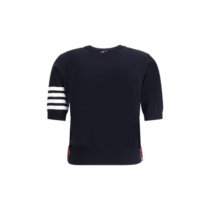 Thom Browne Black Fleece Wool T-Shirt