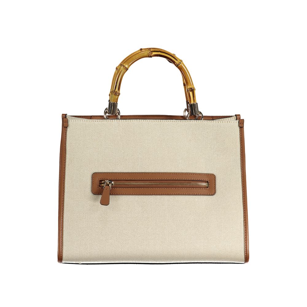 Front view with bag zipped and handles upright.