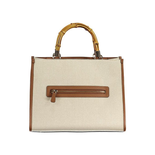 Guess Jeans Beige Cotton Handbag