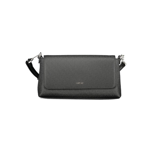 Calvin Klein Black Polyester Women Handbag with adjustable detachable strap