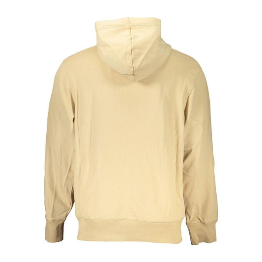Calvin Klein Elegant Beige Zip Hooded Sweatshirt CA-27233-S