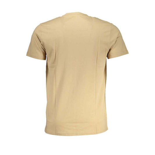 Cavalli Class Beige Cotton T-Shirt CA-28490-L