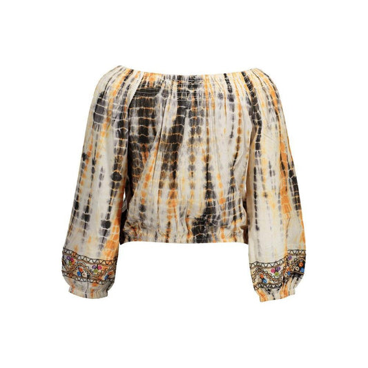 Desigual Beige Cotton Women T-Shirt DE-11493-XL