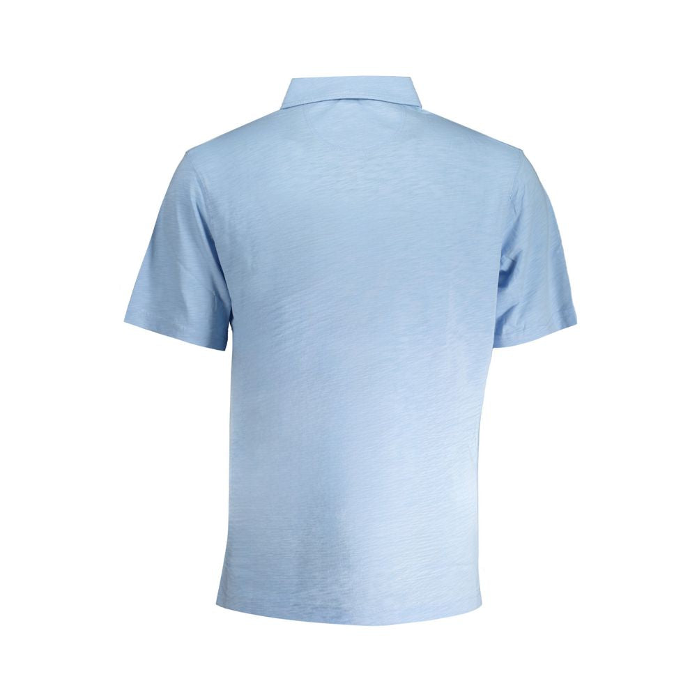 La Martina Light Blue Cotton Men Polo Shirt