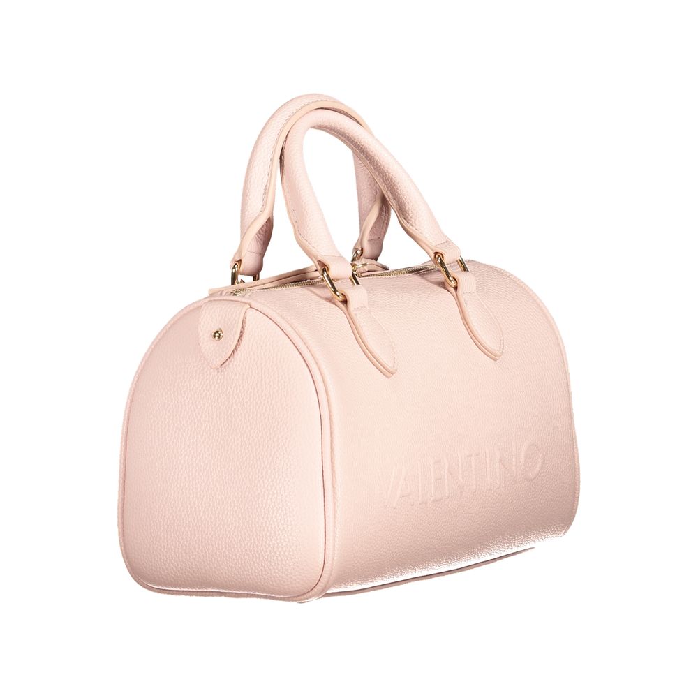 Mario Valentino Pink Polyethylene Women Handbag with dual handles and eco-friendly design, showcasing chic and sustainable fashion.