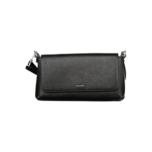 Calvin Klein Black Polyethylene Women Handbag with adjustable strap and sleek design for modern fashionista.