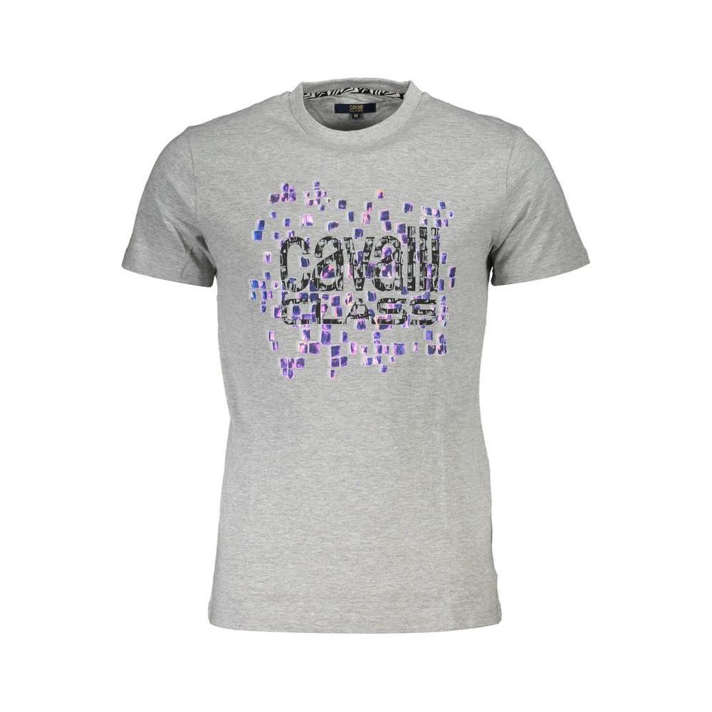 Cavalli Class Brown Cotton Men T-Shirt