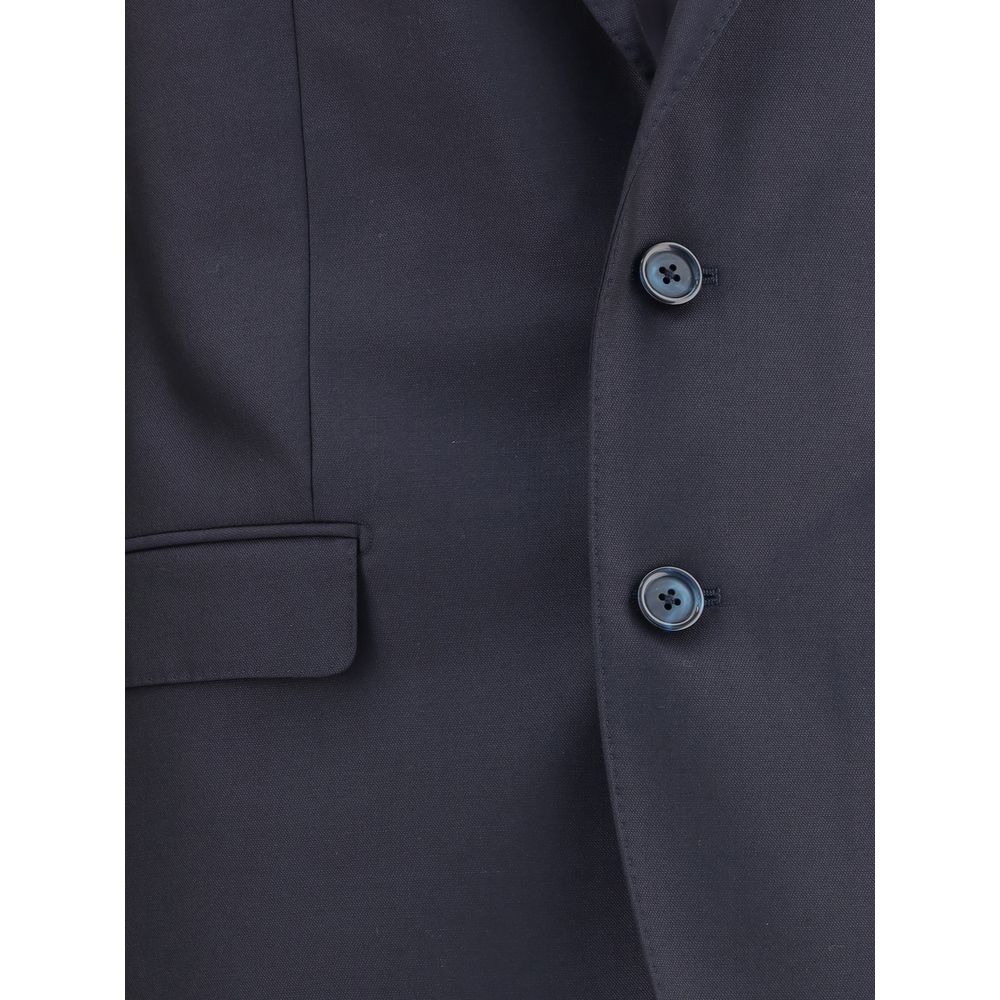 Dolce & Gabbana Black Fleece Wool Two-Piece Suit