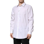 Dolce & Gabbana White Cotton GOLD Long Sleeves Formal Shirt