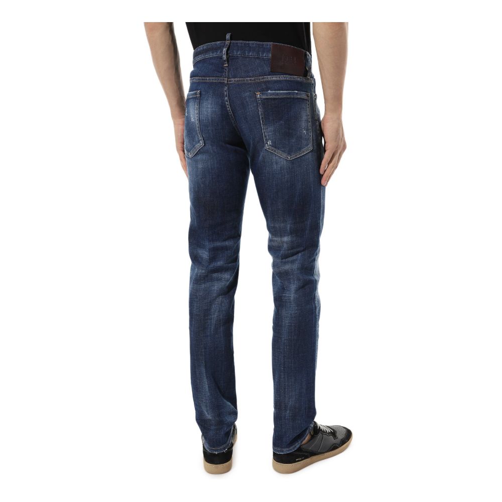Dsquared² Blue Cotton Men's Slim Jean