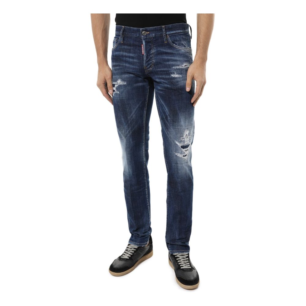 Dsquared² Blue Cotton Men's Slim Jean
