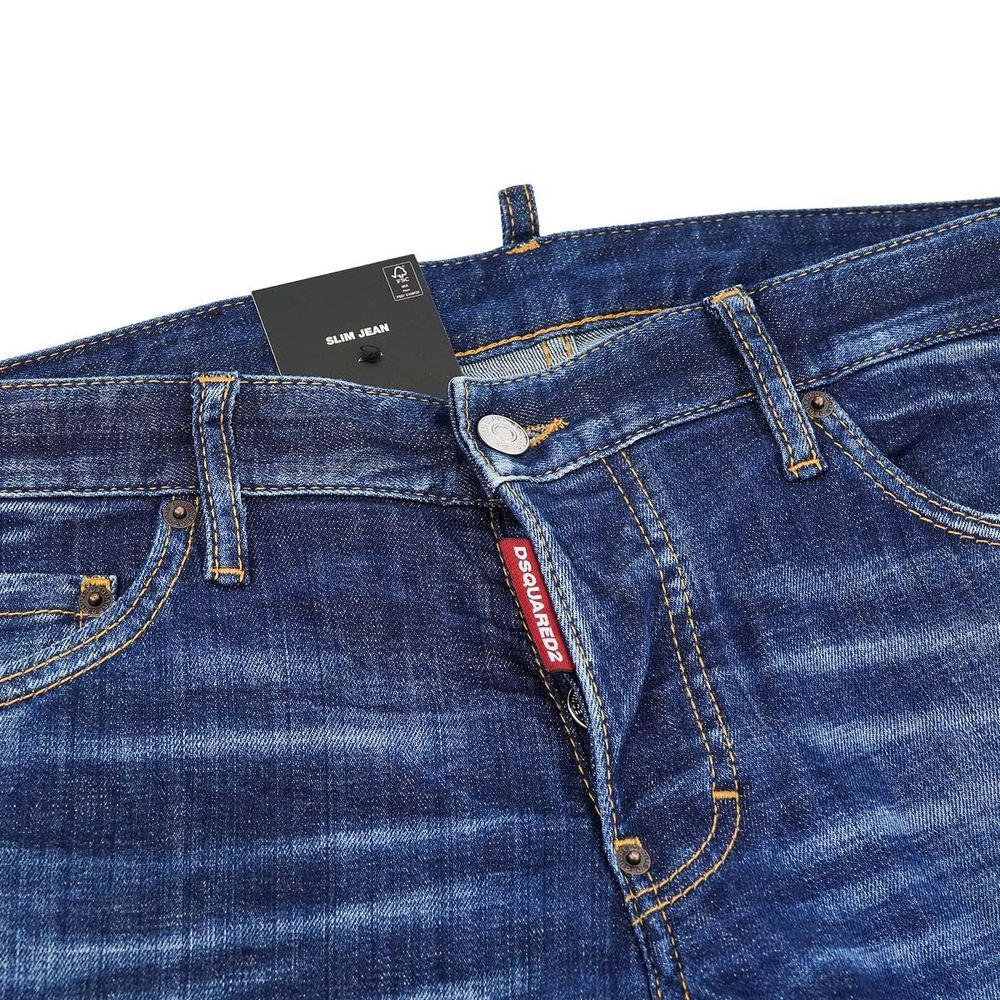 Dsquared² Blue Cotton Men's Slim Jean
