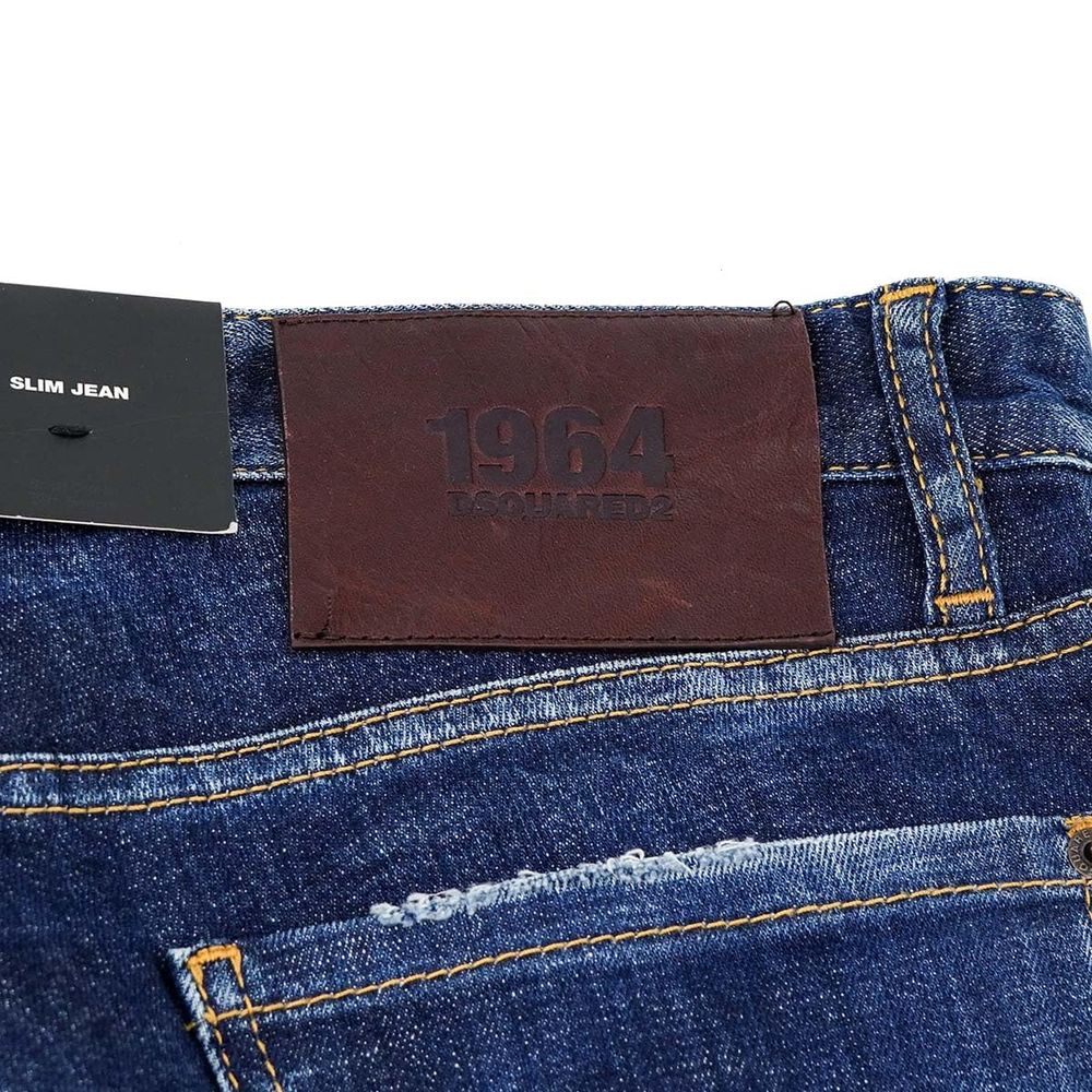 Dsquared² Blue Cotton Men's Slim Jean