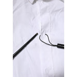 Dolce & Gabbana White Cotton GOLD Long Sleeves Formal Shirt TSH906848-44