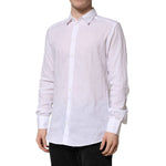 Dolce & Gabbana White Cotton Long Sleeves Collared Formal Shirt TSH906850-41