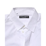 Dolce & Gabbana White Collared Long Sleeves Dress Formal Shirt
