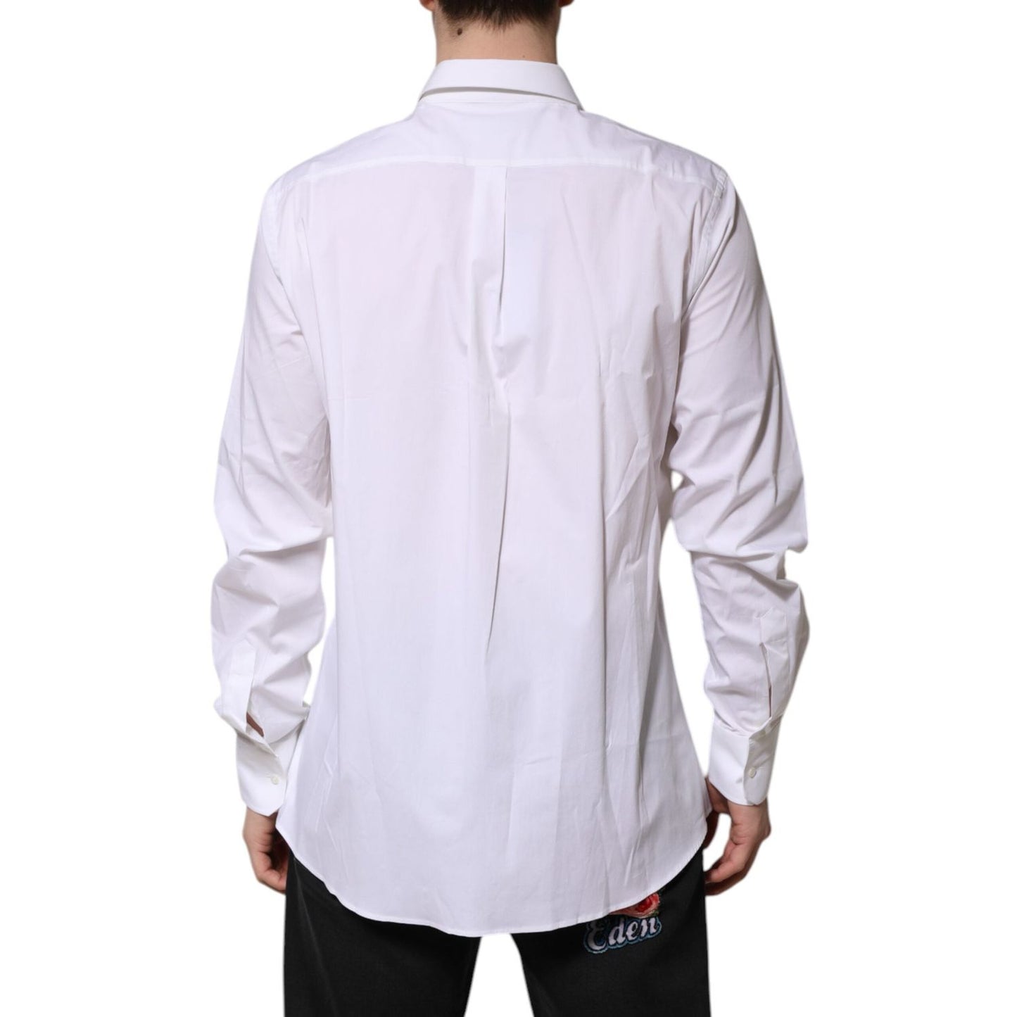 Dolce & Gabbana White MARTINI Long Sleeve Dress Formal Shirt TSH906866-40