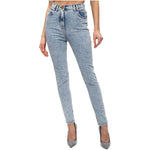 Balmain Blue Cotton Women's High-Waisted Jean