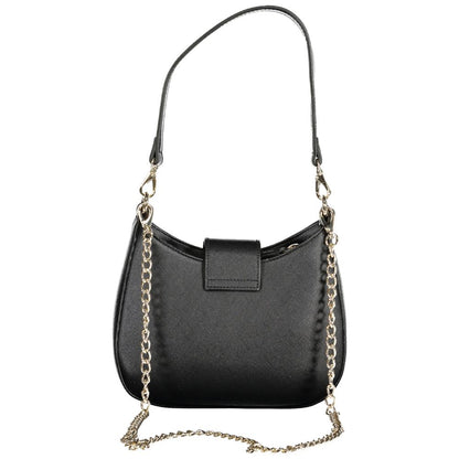 Mario Valentino Black Polyethylene Women Handbag with chain strap
