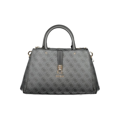 Elegant Guess Jeans Brown Polyethylene Women Handbag with dual handles and chain strap for versatile use.