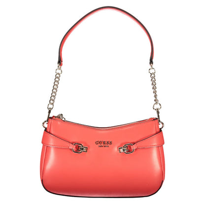 Guess Jeans Red Polyethylene Women Handbag with removable shoulder strap and stylish design