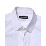 Dolce & Gabbana White GOLD Long Sleeve Dress Men Formal Shirt TSH906880-39