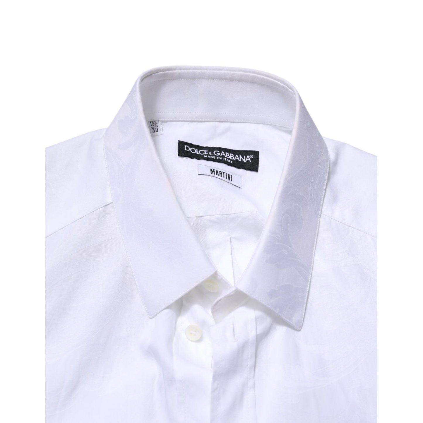 Dolce & Gabbana White MARTINI Cotton Long Sleeve Formal Shirt TSH906905-39