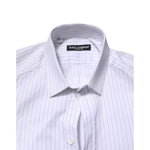 Dolce & Gabbana White Stripes Cotton Long Sleeve Formal Shirt