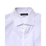 Dolce & Gabbana White GOLD Cotton Long Sleeves Formal Shirt TSH906907-42