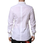 Dolce & Gabbana White GOLD Cotton Long Sleeves Men Formal Shirt TSH906918-41