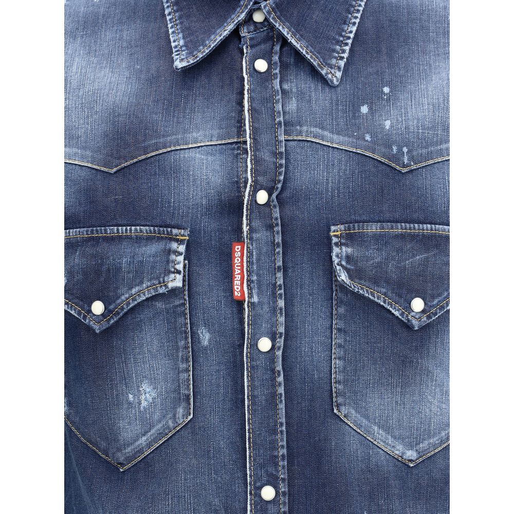 Dsquared² Blue Denim Shirt