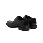 Dolce & Gabbana Black Leather Derby Wingtip Formal Shoes MV7256-41
