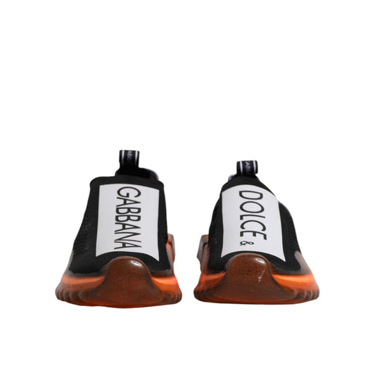 Dolce & Gabbana Black White Slip On Sorrento Sneakers Shoes