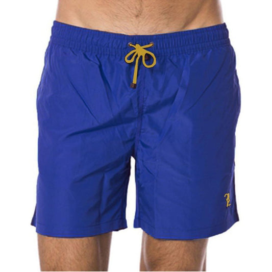 Billionaire Italian Couture Blue Polyester Men's Swim Trunk