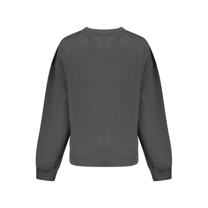 Back view of Tommy Hilfiger Black Cotton Women Sweater showcasing sophisticated casual design.