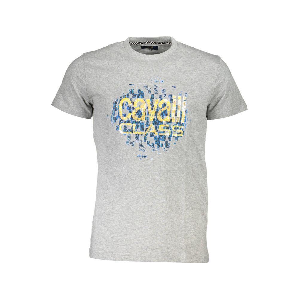 Cavalli Class Brown Cotton Men T-Shirt
