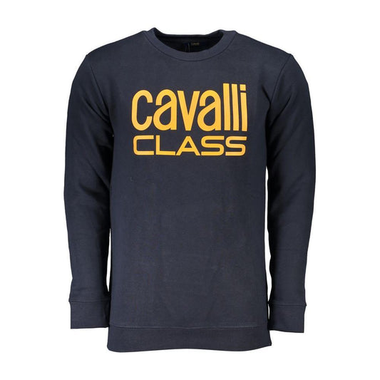 Cavalli Class Blue Cotton Sweater