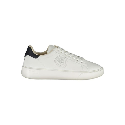 Blauer White Polyethylene Men Sneaker