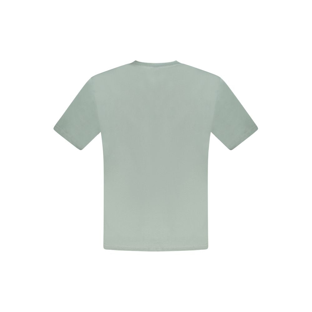 North Sails Green Cotton Men T-Shirt back view showcasing soft cotton fabric and minimalist design.