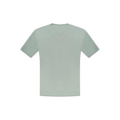 North Sails Green Cotton Men T-Shirt back view showcasing soft cotton fabric and minimalist design.