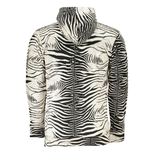 Cavalli Class White Cotton Mens Hooded Sweater