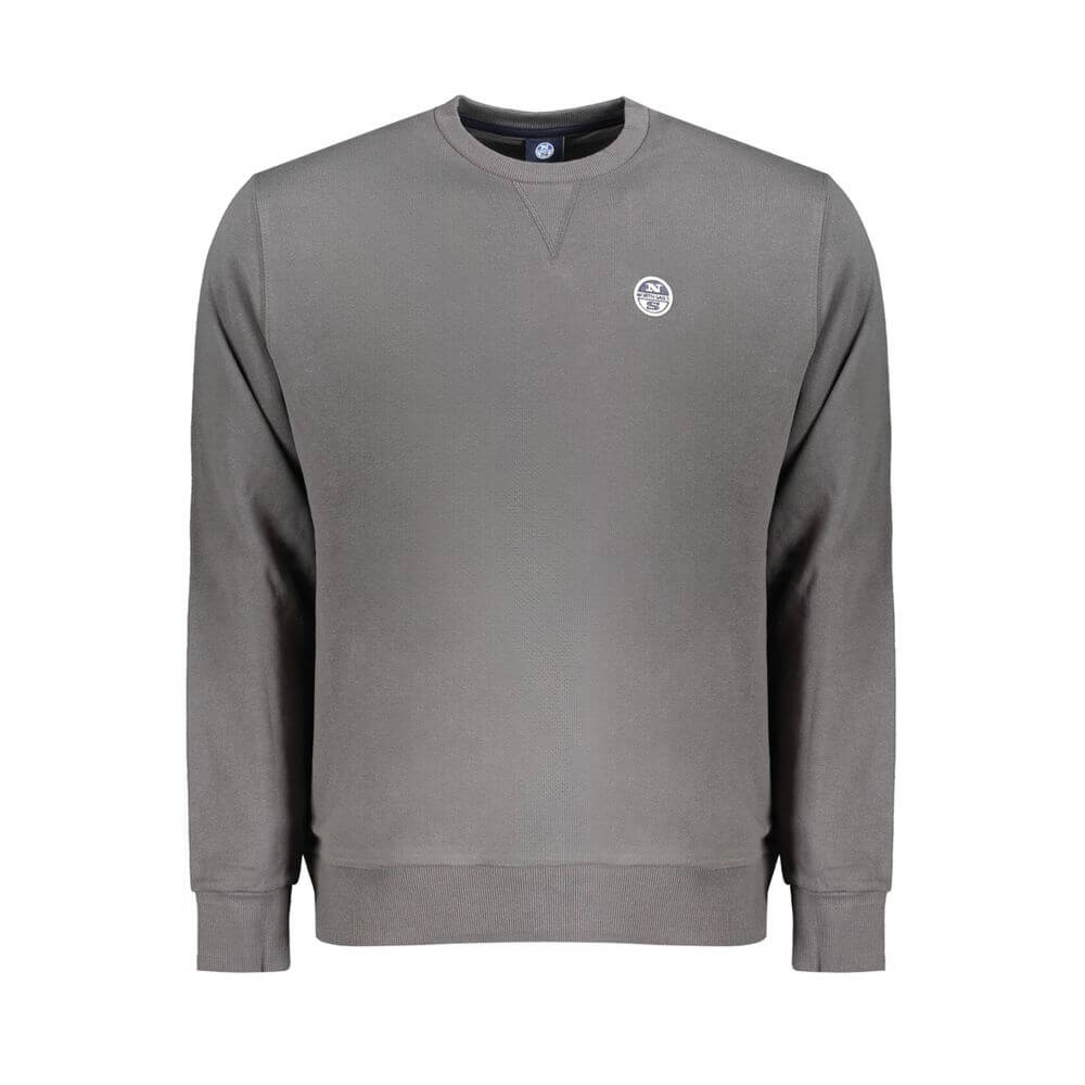 North Sails Gray Cotton Men Sweater