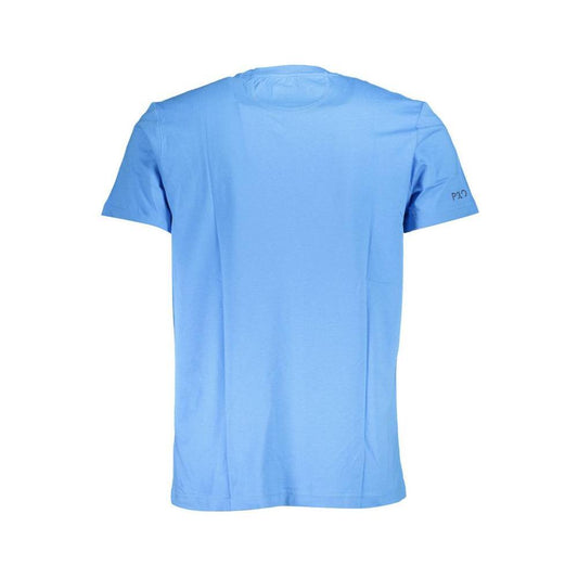 La Martina Blue Cotton Men T-Shirt